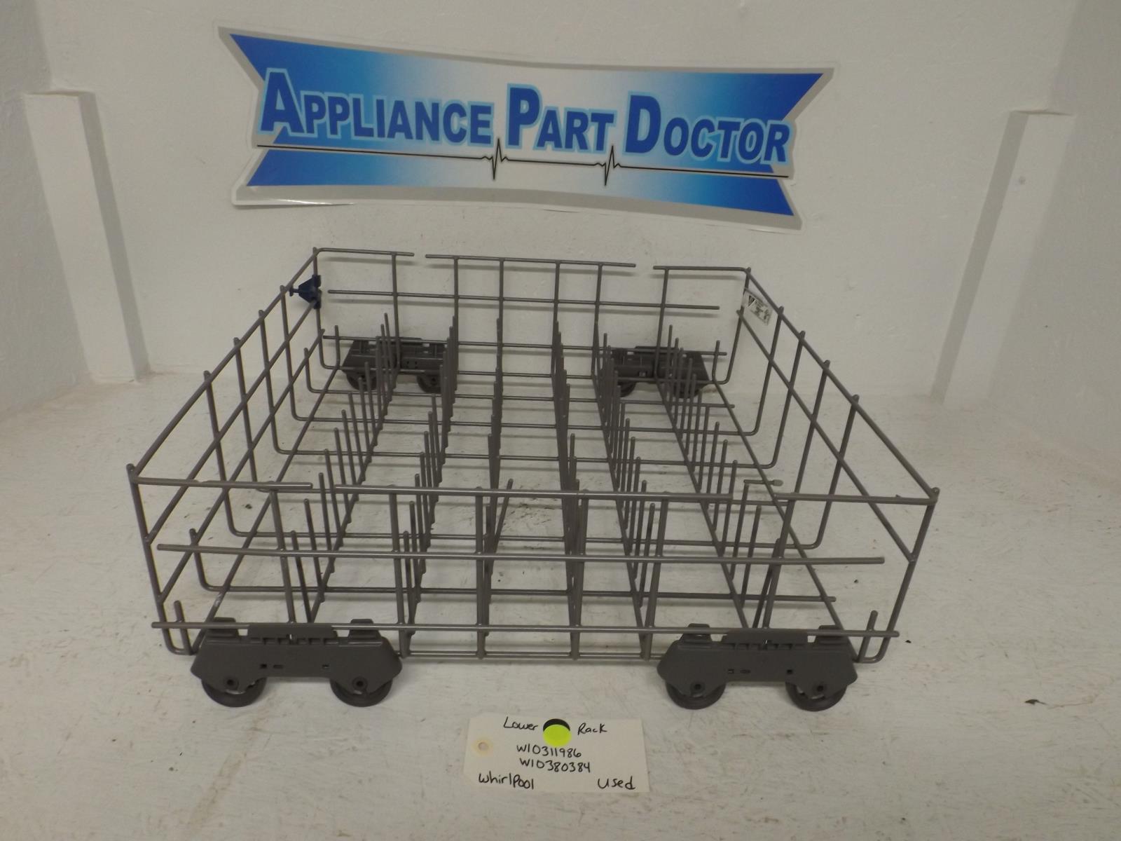 Whirlpool Dishwasher W10311986 W10380384 Lower Rack Used Whirlpool Dishwasher W10311986 W10380384 Lower Rack Used